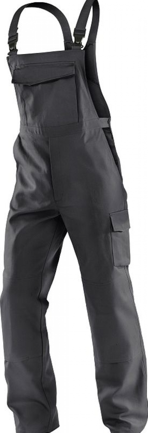 Gr.54 KÜBLER Arbeitshose Berufslatzhose Identiq cotton, BW 285, anthrazit/schwarz