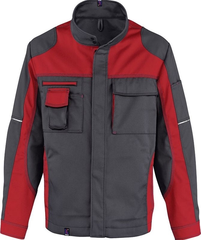 Gr.52 KÜBLER Image Vision Dress  Arbeitsjacke Berufsjacke Bundjacke MG 295, anthrazit/mittelrot