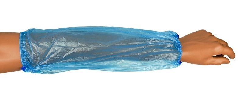 FITZNER-Hygiene, PE-Ärmelschoner, 40x20 cm blau, Pkg. á 100 Stk., VE = 20 Pkg.
