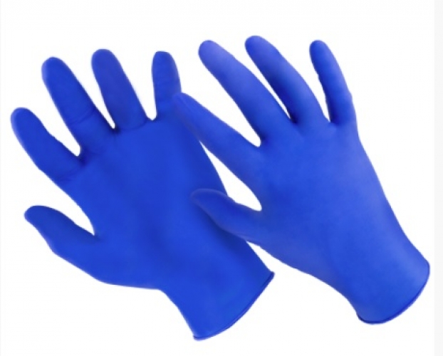 Einwegschutz, UNIVERSAL-Hygiene,  Einmal-Einweg-Handschuhe, Syntetic, blau, puderfrei, VE = 100 Stück