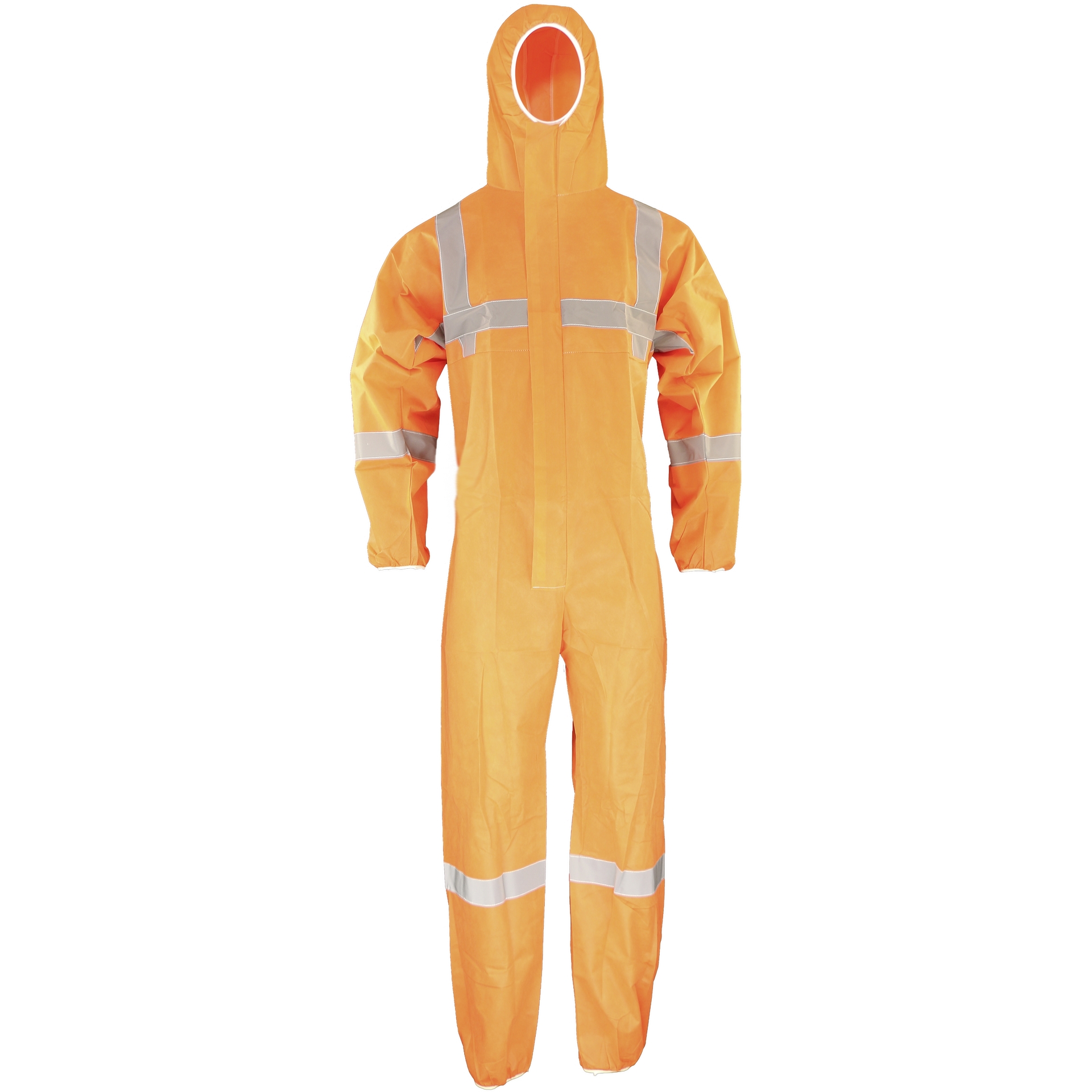 ASATEX-Einwegschutz, CoverBase lHighVis Einweg-Overall, Schutzanzug, Einmal-Schutzoverall, C-5HV, orange, VE = 50 Stk.