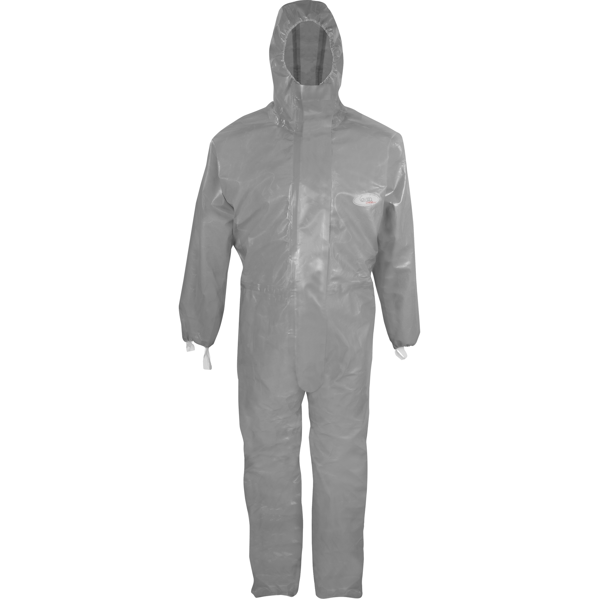 ASATEX-Einwegschutz, CoverChemPlus Chemikalien-Einweg-Overall, Schutzanzug, Einmal-Schutzoverall, CP300, grau, VE = 15 Stk.