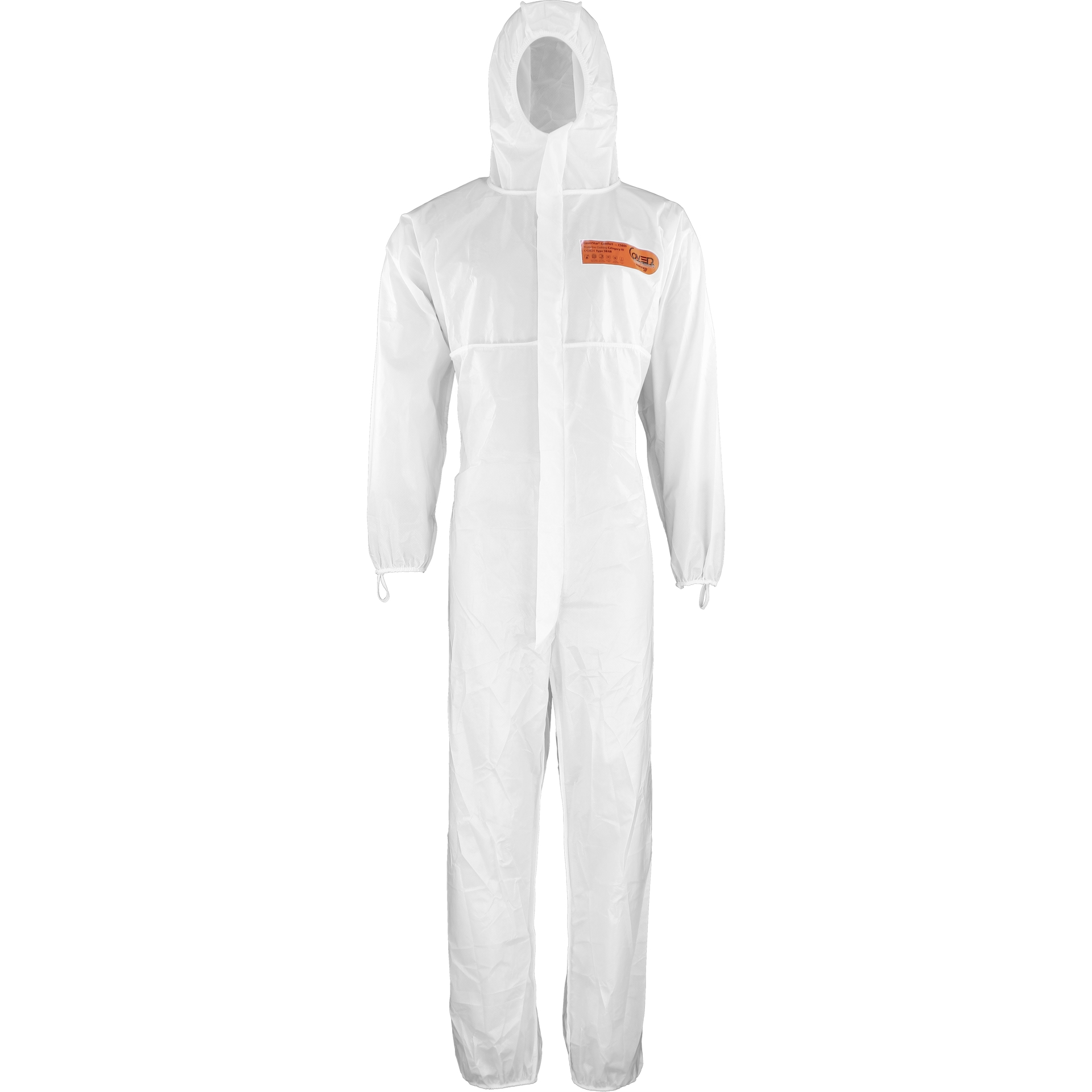 ASATEX-Einwegschutz, Einweg-Overall, Schutzanzug, Einmal-Schutzoverall, CoverStarComfort CS600, weiss, VE = 50 Stk.