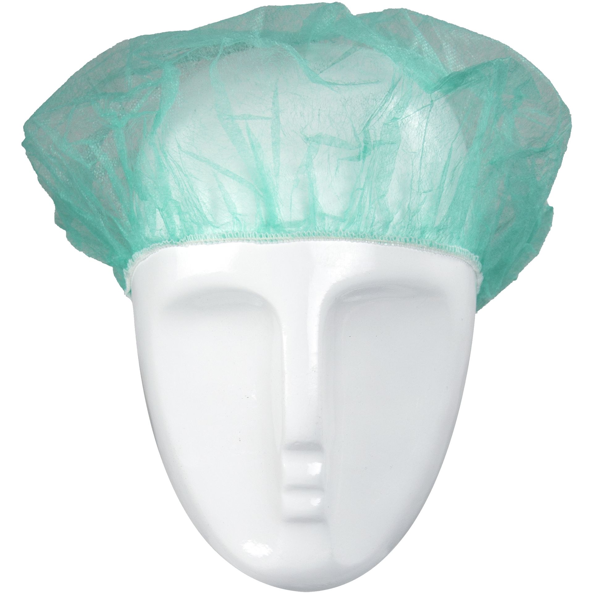 ASATEX-Einwegschutz, Einweg-Kopfhaube Barettform H52G, grün, VE = 10 Pkg. á 100 Stk.