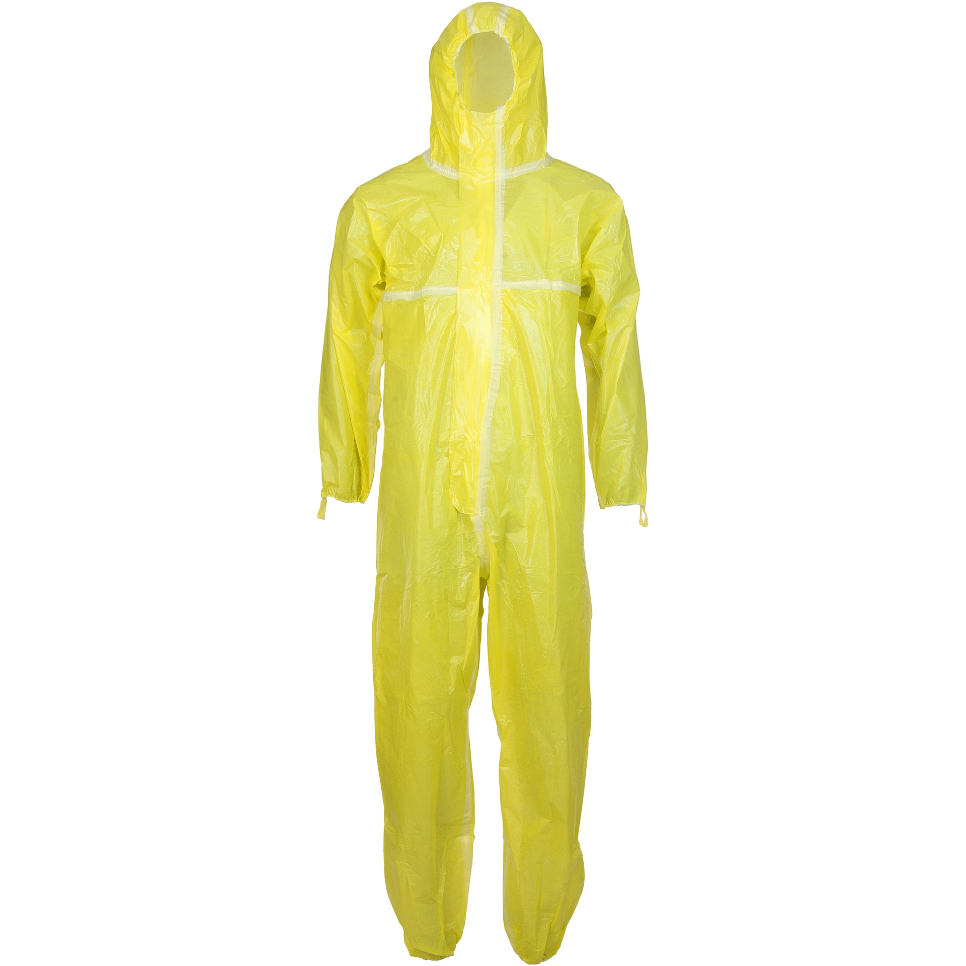 ASATEX-Einwegschutz, Polyplus Einweg-Overall, Schutzanzug, Einmal-Schutzoverall, PP05, gelb, VE = 25 Stk.