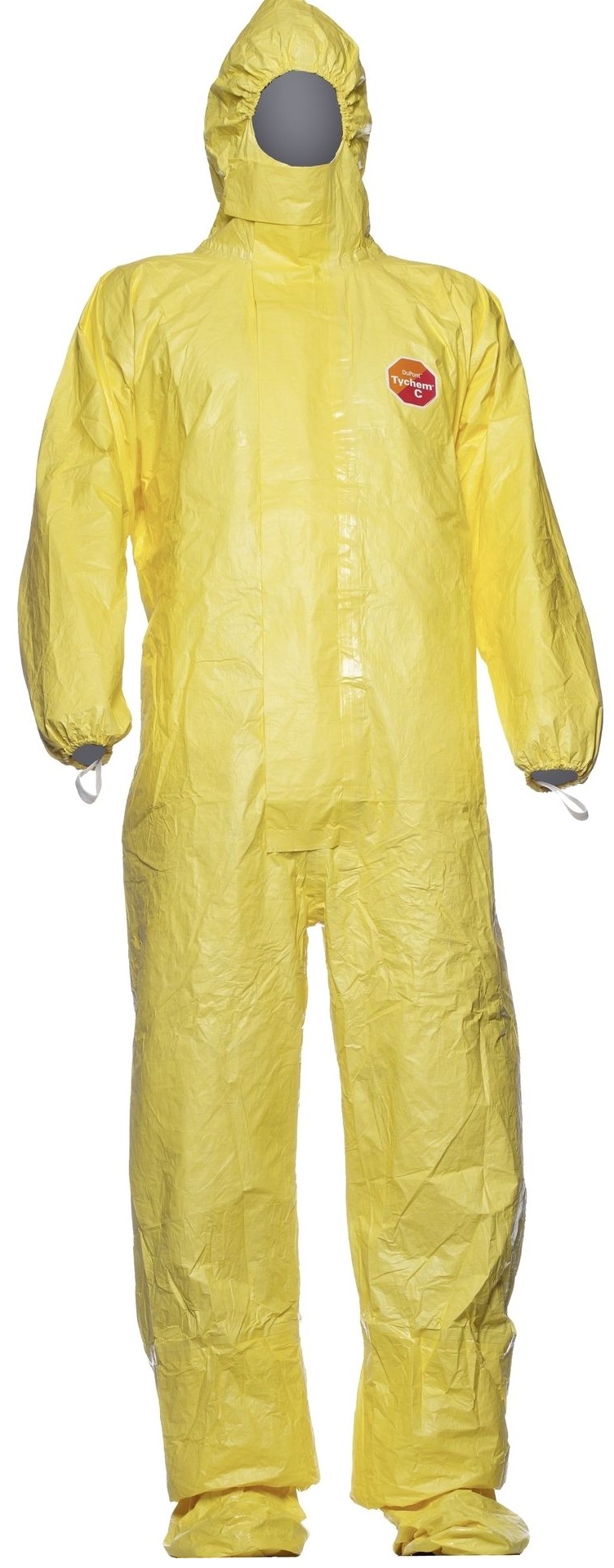 ASATEX-Einwegschutz, TYCHEM 2000 C CHA5 Einweg-Overall, Schutzanzug, Einmal-Schutzoverall, TOKCF mit Füßling, gelb, VE = 20 Stk.