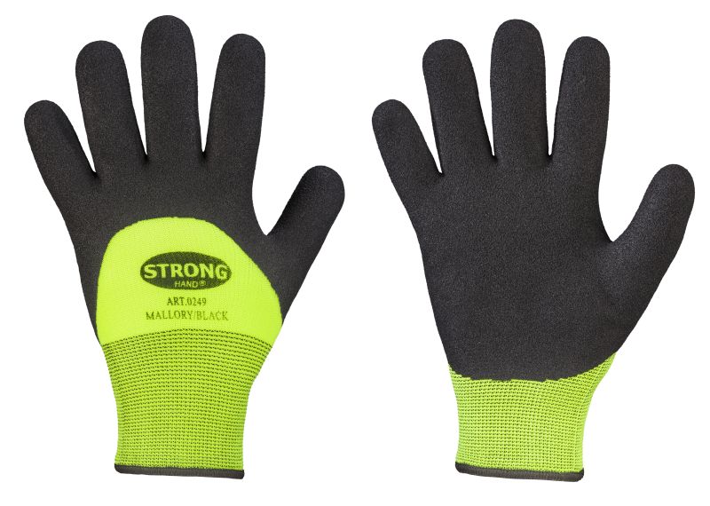 F-STRONGHAND, Nylon, Nitril beschichtet, Arbeitshandschuhe, *MALLORY*, VE: 60 Paar, gelb