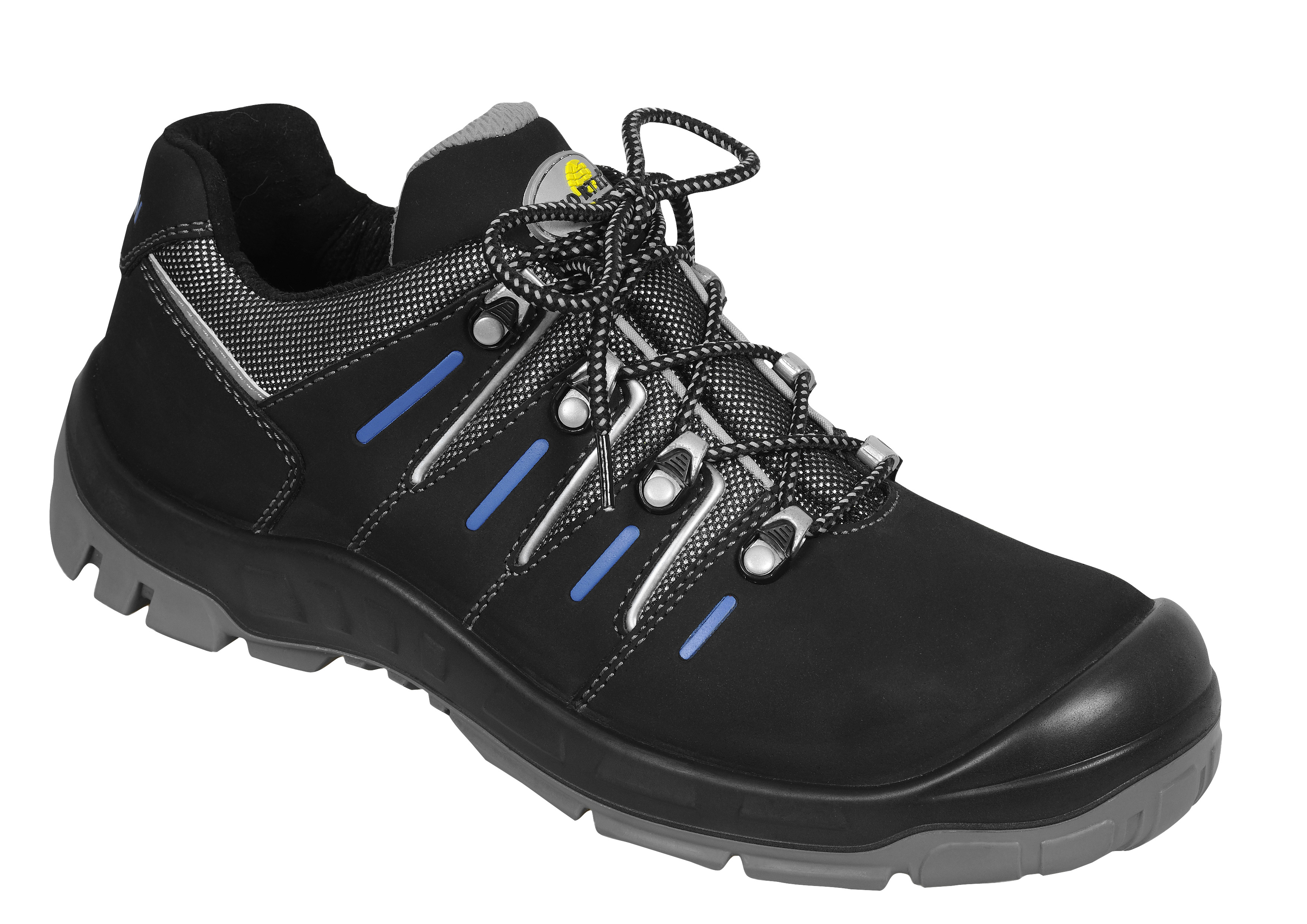 WORTEC-Footwear, S1P-Sicherheits-Arbeits-Berufs-Schuhe, Halbschuhe, MANOLO, schwarz/grau/blau