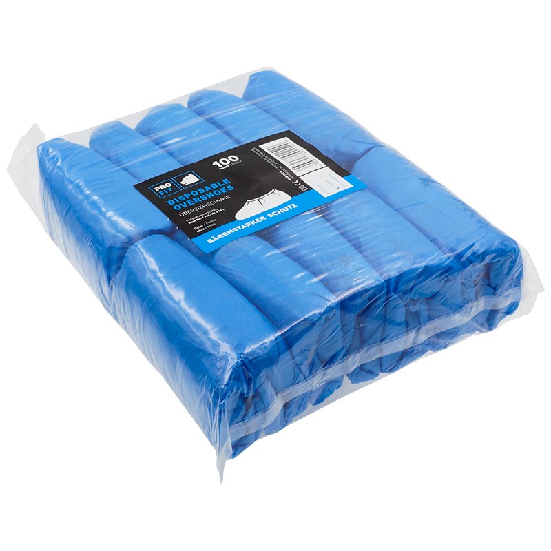 FITZNER-Einwegschutz, Einweg-CPE-Überziehschuhe, blau, VE = 1 Karton á 20 Pkg. (2000 Stk.)