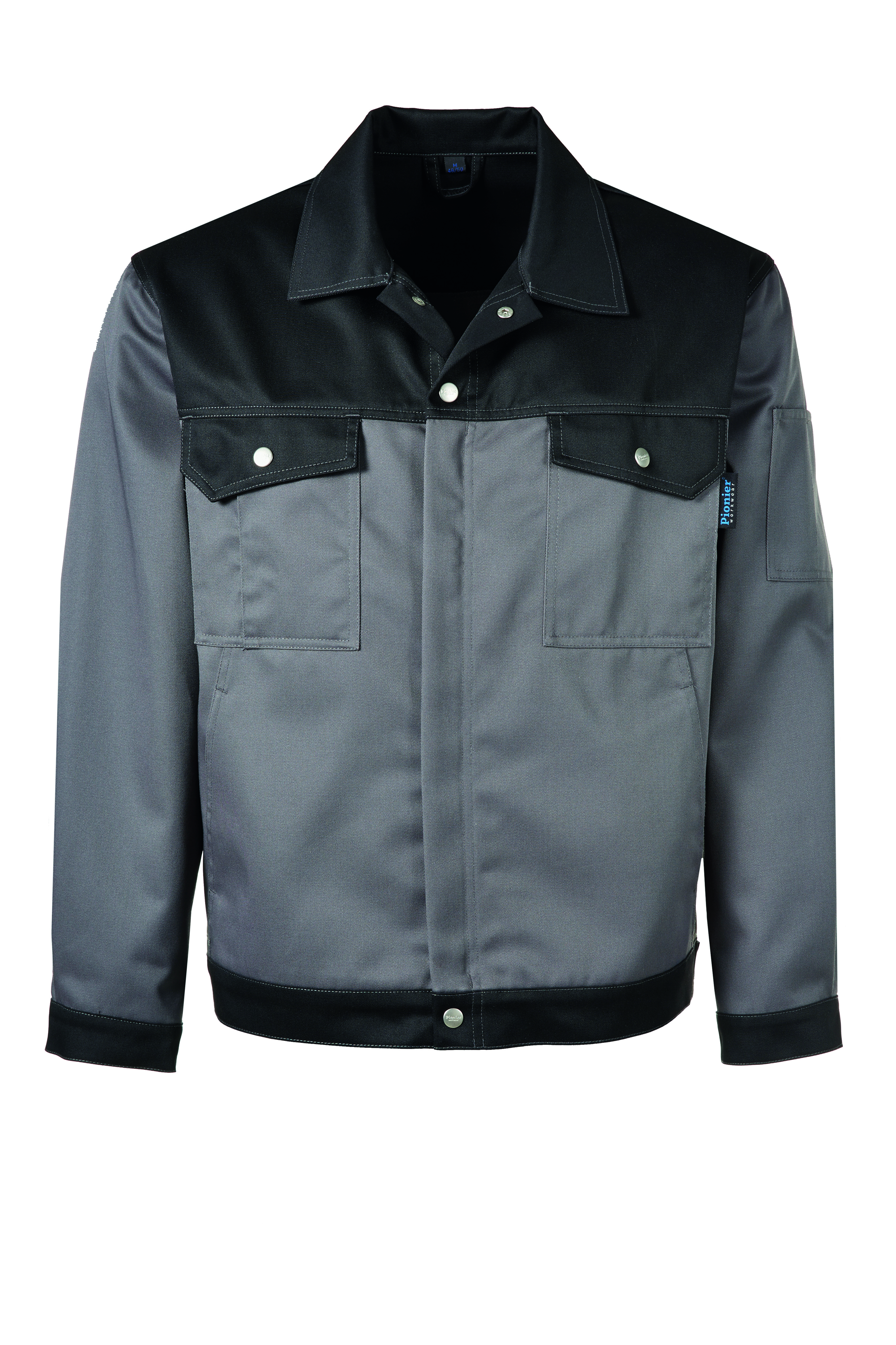 PIONIER Bundjacke Arbeitsjacke Berufsjacke Schutzjacke Arbeitskleidung Berufskleidung grau schwarz