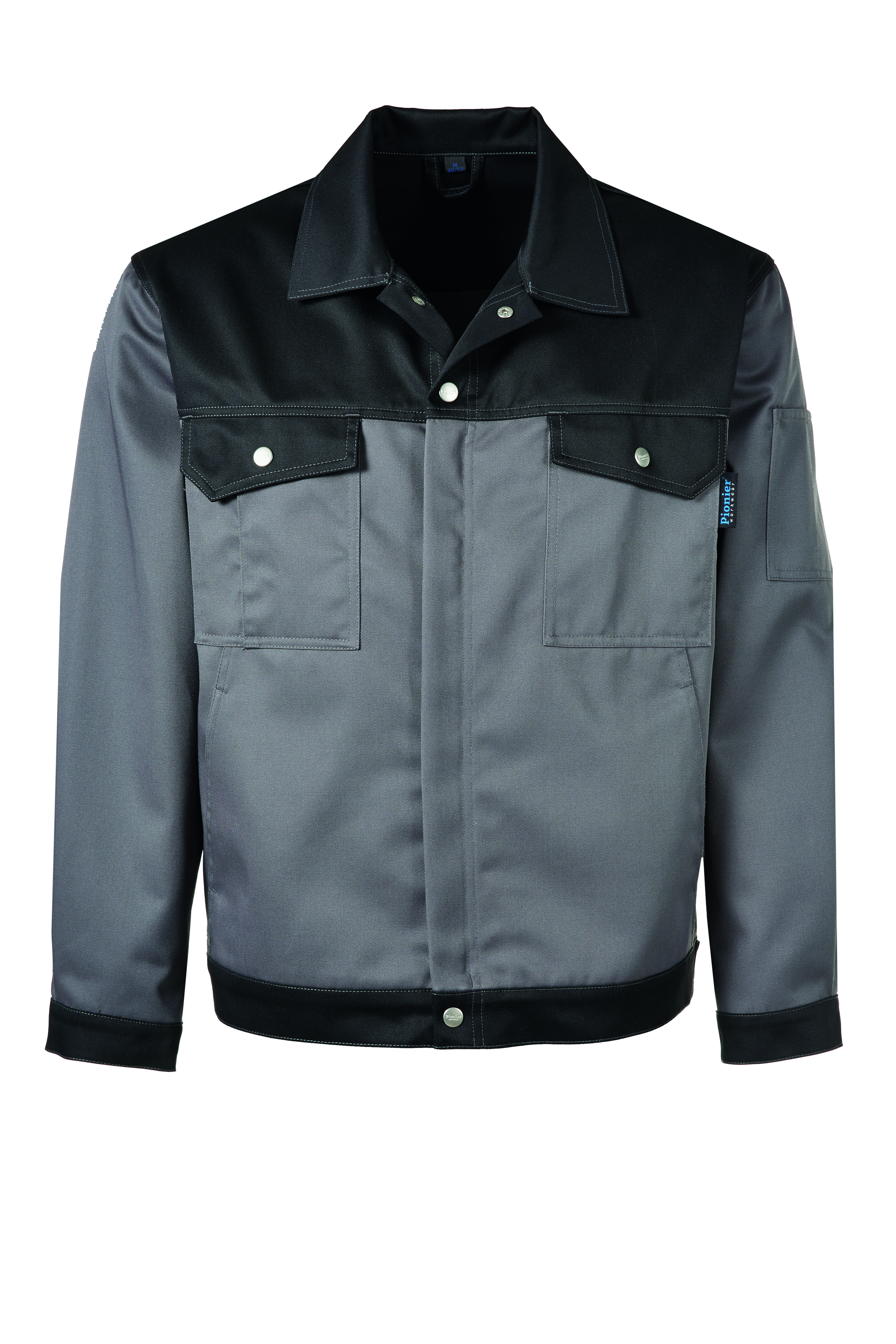 Gr.M PIONIER Bundjacke Arbeitsjacke Berufsjacke Schutzjacke Arbeitskleidung Berufskleidung grau schwarz