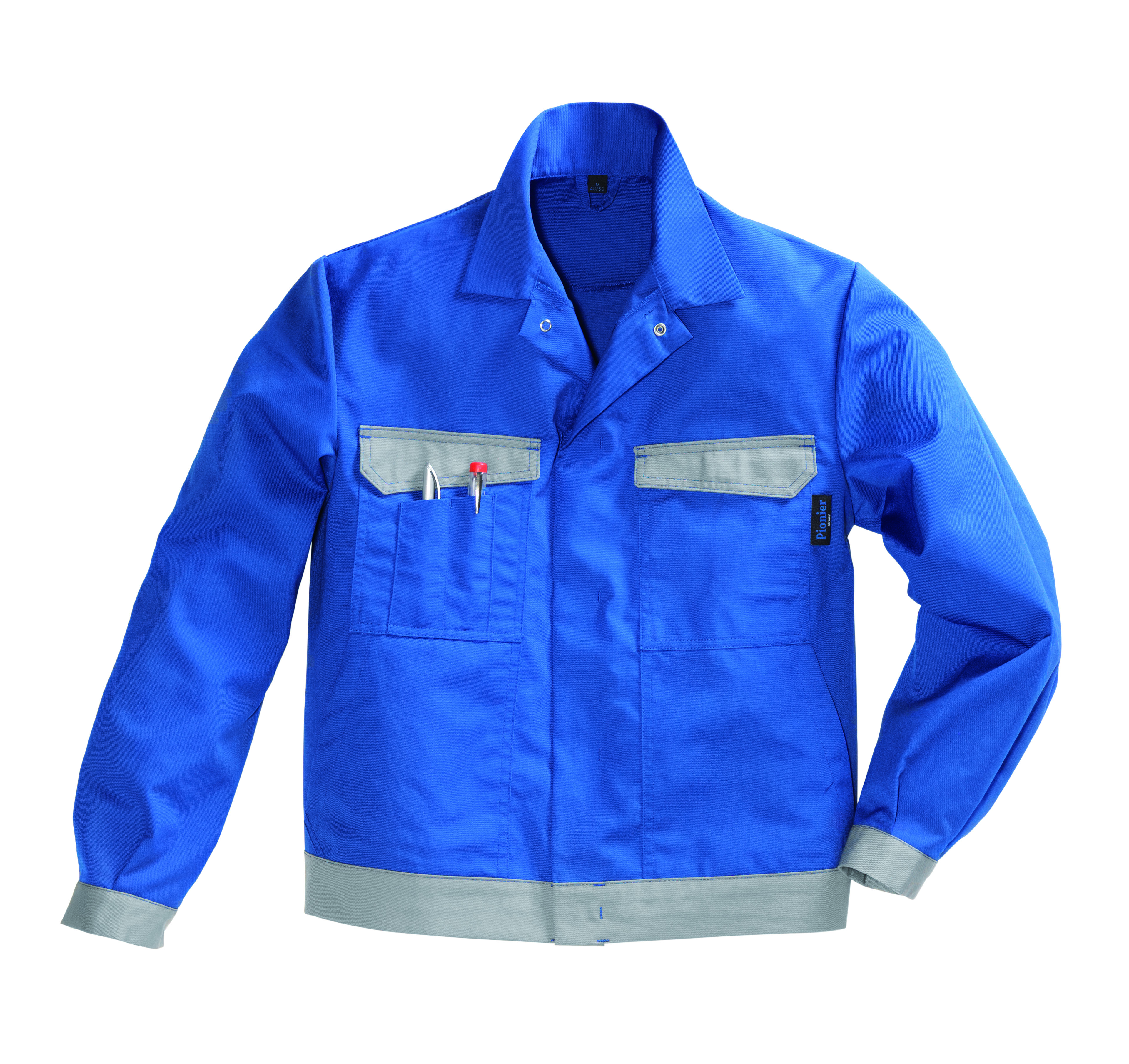 PIONIER Bundjacke Arbeitsjacke Berufsjacke Schutzjacke Arbeitskleidung Berufskleidung kornblau grau