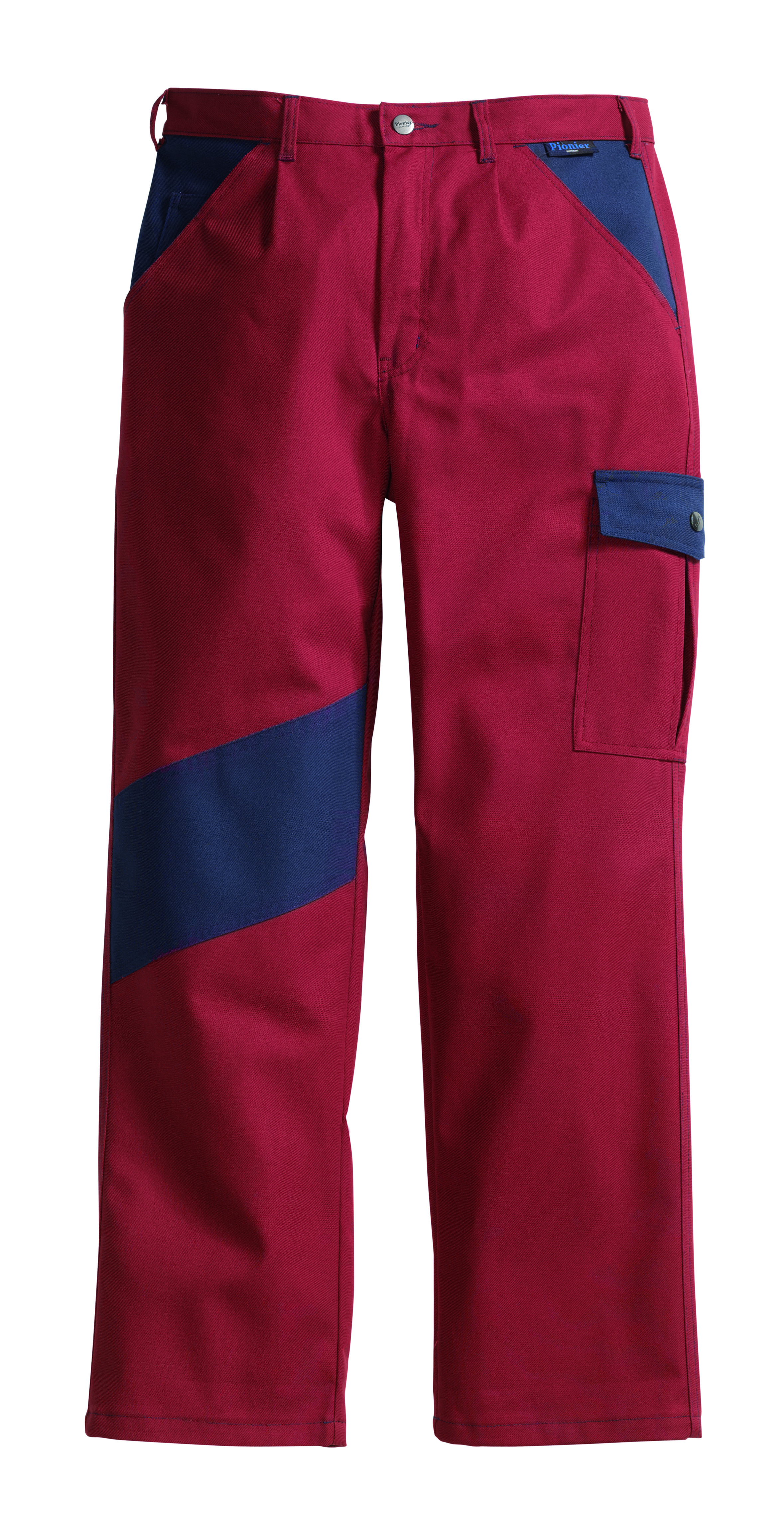 PIONIER Bundhose Arbeitshose Berufshose Workerhose Arbeitskleidung Berufskleidung TOP COLOUR rot marine ca 300g