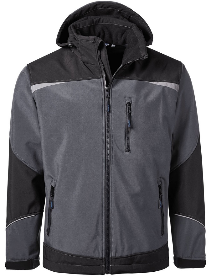 Pionier-Kälteschutz, Softshell-Arbeits-Berufs-Jacke, OUTDOOR, grau/schwarz
