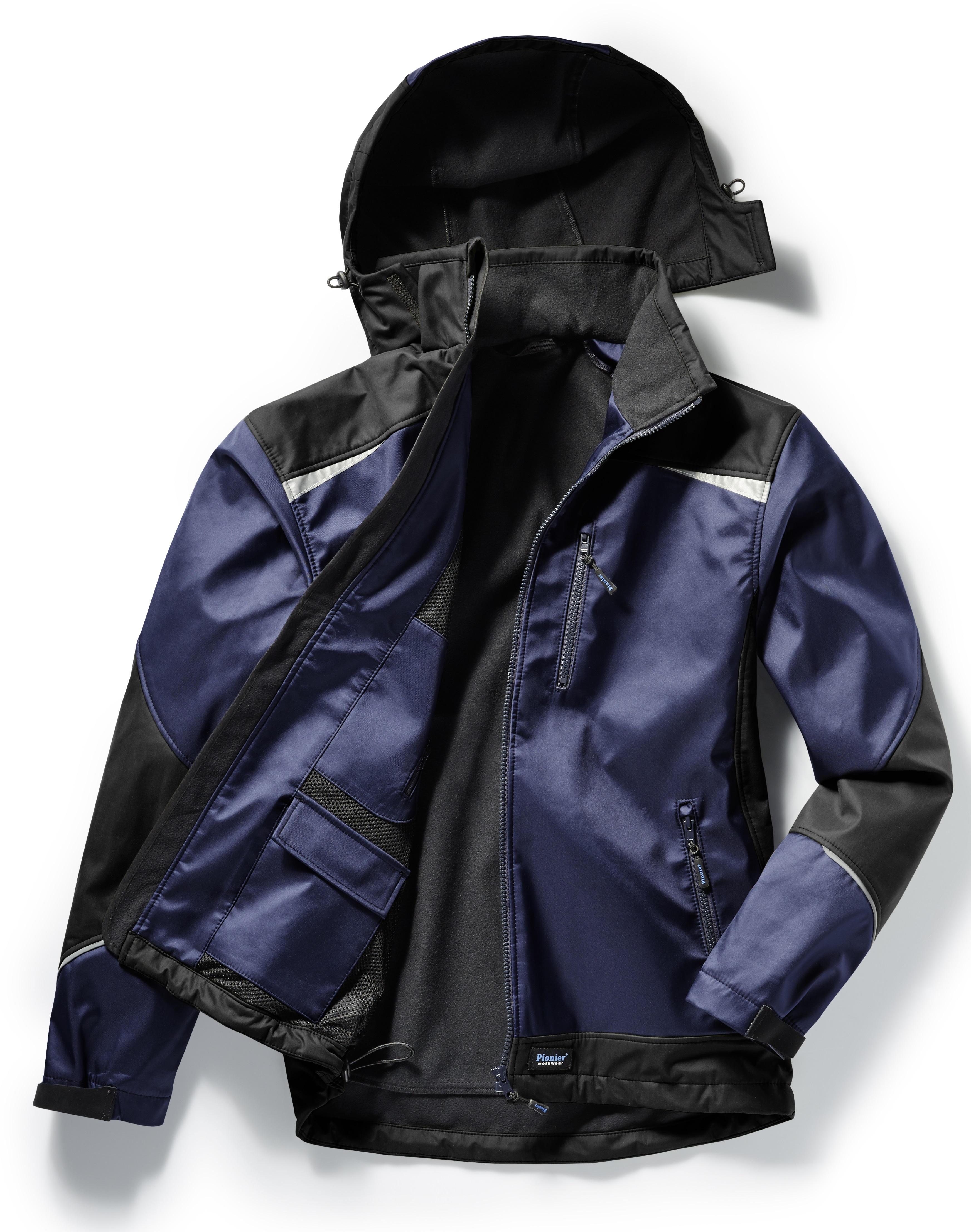 Pionier-Kälteschutz, Softshell-Arbeits-Berufs-Jacke, OUTDOOR, marine/schwarz