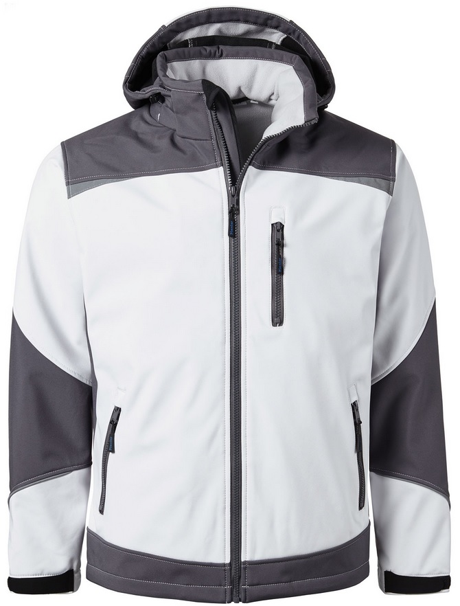 Pionier-Kälteschutz, Softshell-Arbeits-Berufs-Jacke, OUTDOOR, weiß/grau
