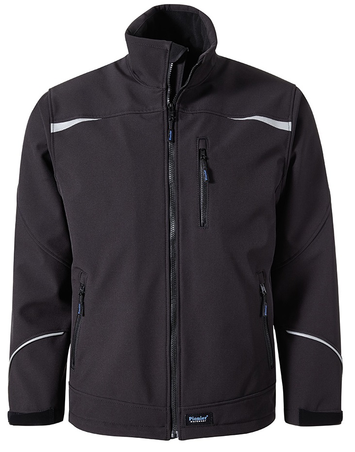 Pionier-Kälteschutz, Softshell-Arbeits-Berufs-Jacke, OUTDOOR, schwarz