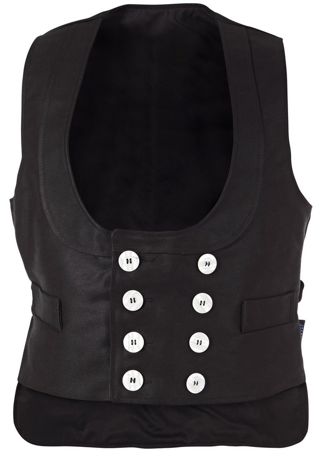 PIONIER-Zunftweste, ZWIRNDOPPELPILOT, ca. 530g/m², schwarz