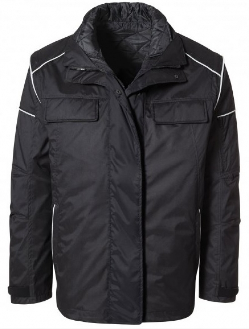 Pionier-Kälteschutz, Damen-Winter-Wetter-Arbeits-Berufs-Jacke, 3-in-1-Blousonjacke, OUTDOOR, schwarz