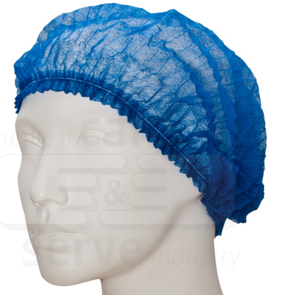 care&serve-Einwegschutz, Clip, Polybeutel, Pkg. á 100 Stück, VE: 1000 Stück, blau