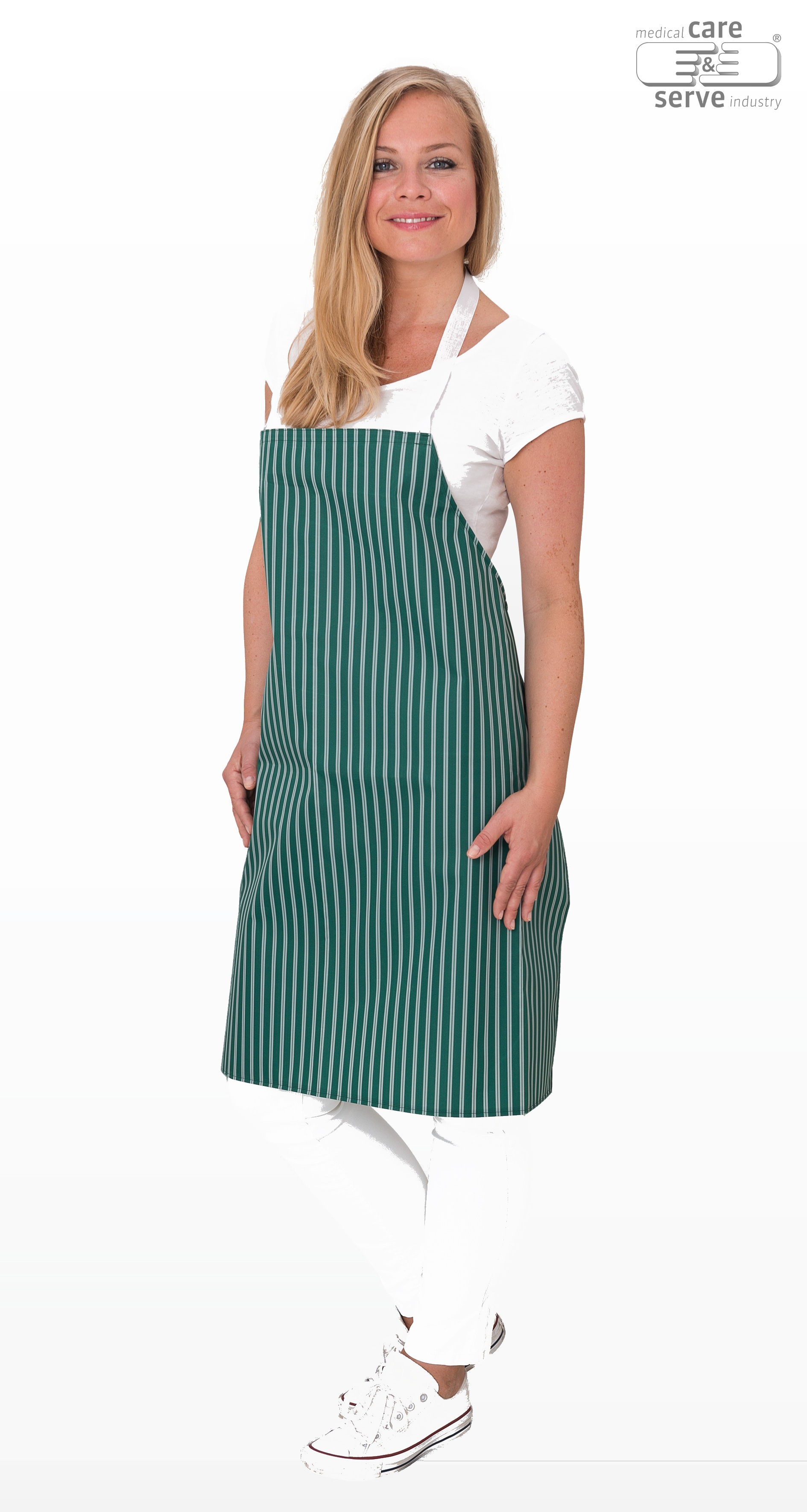 care&serve-Einwegschutz, Einweg-PE Schürzen, 0,055 mm, geblockt, glatt, extra stark, 100 x 150 cm, Pkg á 25 Stück, VE = 250 Stück, blau