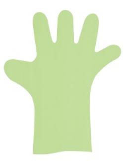 Einweg-PE Handschuhe, glatt, extra lang, extra stark, Polybeutel, 0,03 mm, 37 cm, Pkg á 100 Stück, VE: 5000 Stück, grün