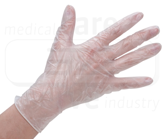 care&serve-Hygiene, Einmal-Einweg-Vinyl Handschuhe, gepudert, weiß, Pkg á 100 Stück, VE: 10 Pkg