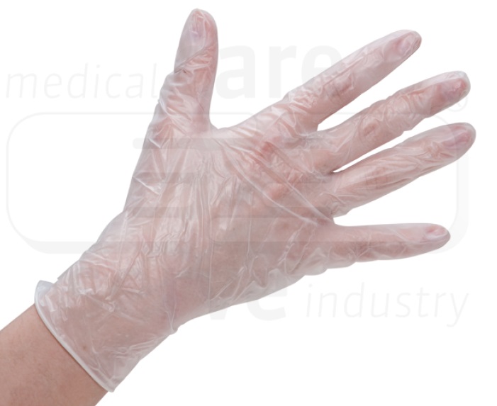care&serve-Einwegschutz, Einmal-Einweg-Vinyl Handschuhe, gepudert, weiß, Pkg á 100 Stück, VE: 10 Pkg