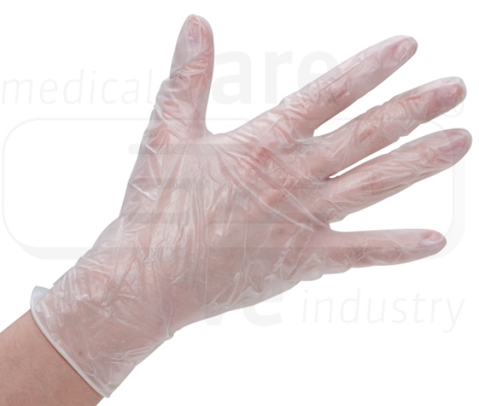 care&serve-Hygiene, Einmal-Einweg-Vinyl Handschuhe, gepudert, weiß, Pkg á 100 Stück, VE: 10 Pkg