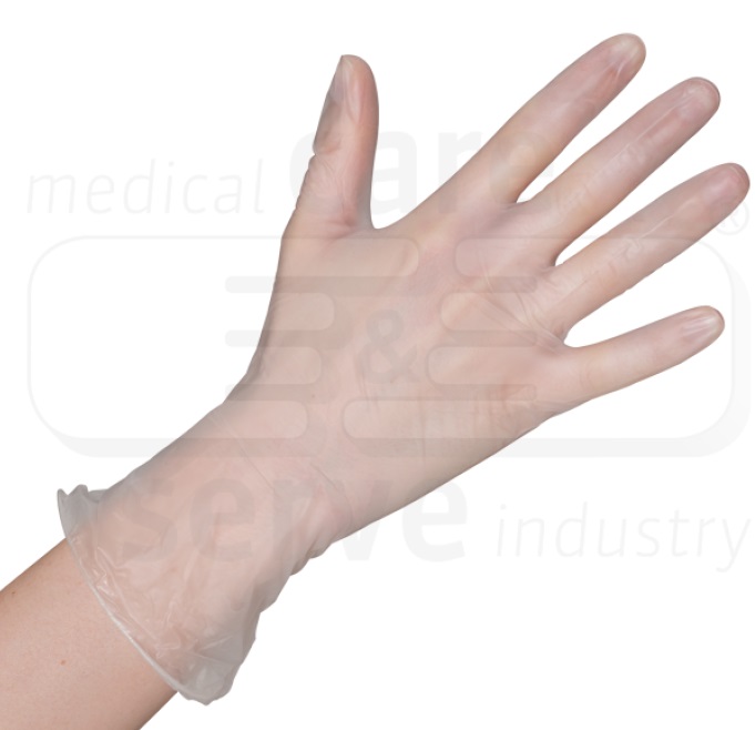 care&serve-Einwegschutz, Einmal-Einweg-Vinyl Handschuhe, puderfrei, weiß, Pkg á 100 Stück, VE: 10 Pkg