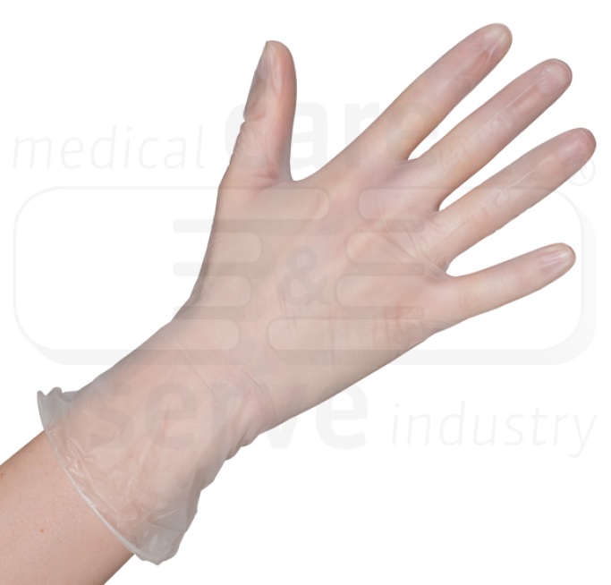 care&serve-Hygiene, Einmal-Einweg-Vinyl Handschuhe, puderfrei, weiß, Pkg á 100 Stück, VE: 10 Pkg
