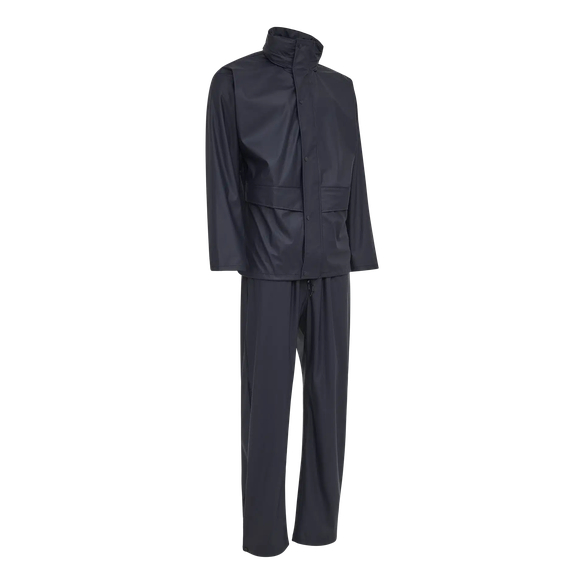 ELKA-Nässeschutz, Regenschutz,  PU-Regen-Nässe-Wetter-Schutz-Set, Jacke und Hose, marine