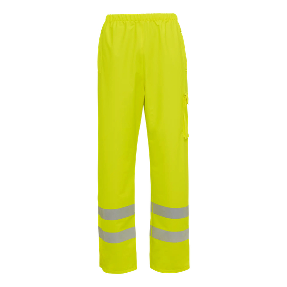ELKA-Nässeschutz, Regenschutz, D-LUX-Regen-Nässe-Wetter-Schutz-Bund-Hose, EN 471, DRY ZONE, 170g/m², warngelb
