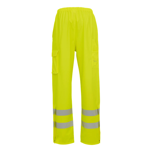 ELKA-Nässeschutz, Regenschutz, D-LUX-Regen-Nässe-Wetter-Schutz-Bund-Hose, EN 471, DRY ZONE, 170g/m², warngelb