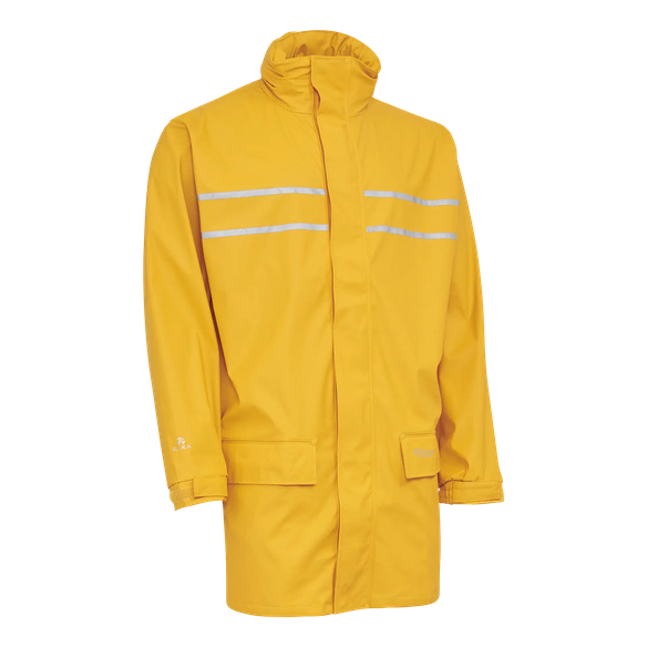 ELKA-Nässeschutz, Regenschutz, D-LUX-Regen-Nässe-Wetter-Schutz-Jacke, DRY ZONE, 190g/m², gelb