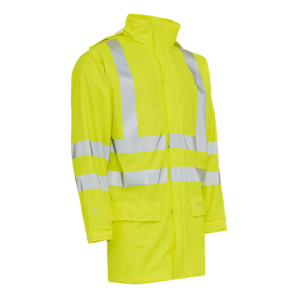 ELKA-Nässeschutz, Regenschutz, D-LUX-Regen-Nässe-Wetter-Schutz-Jacke,EN 471, DRY ZONE, 170g/m², warngelb