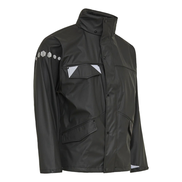 ELKA-Nässeschutz, Regenschutz, Regen-Nässe-Wetter-Schutz-Jacke, DRY ZONE, 190g/m², schwarz