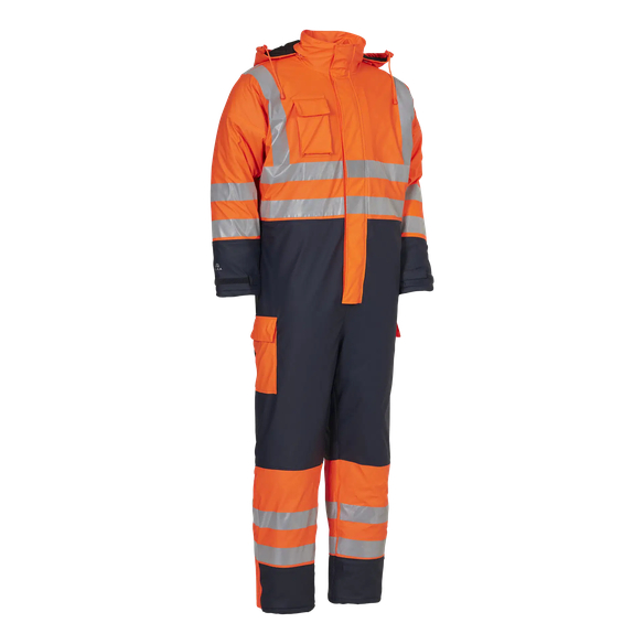 ELKA-Warnschutz, Thermo Overall, EN 20471, DRY ZONE VISIBLE, warnorange/marine