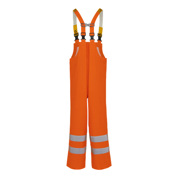 ELKA-Nässeschutz, Regenschutz, Regen-Nässe-Wetter-Schutz-Latzhose, EN 471, DRY ZONE, 200g/m², warnorange