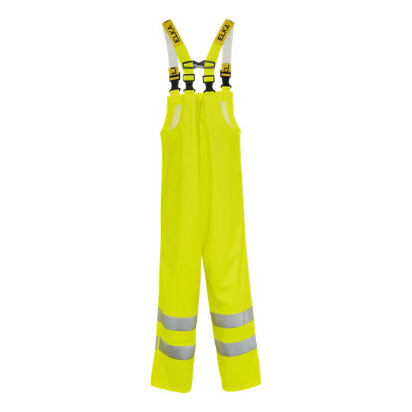 ELKA-Nässeschutz, Regenschutz, egen-Nässe-Wetter-Schutz-Latzhose, EN 471, DRY ZONE, 200g/m², warngelb