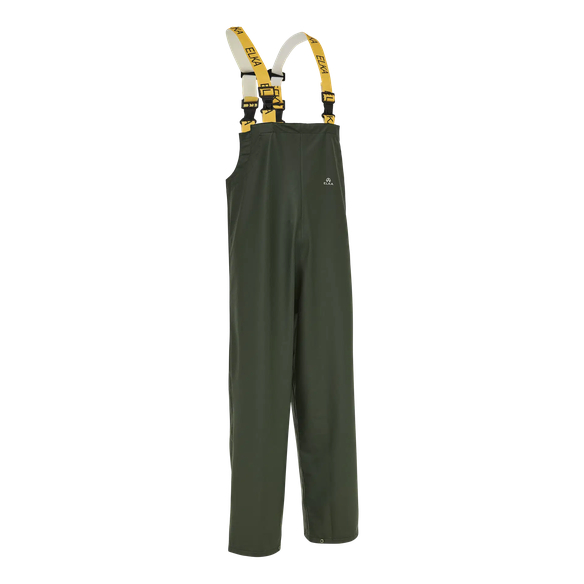 ELKA-Nässeschutz, Regenschutz, Regen-Nässe-Wetter-Schutz, Latzhose, Dry Zone, oliv