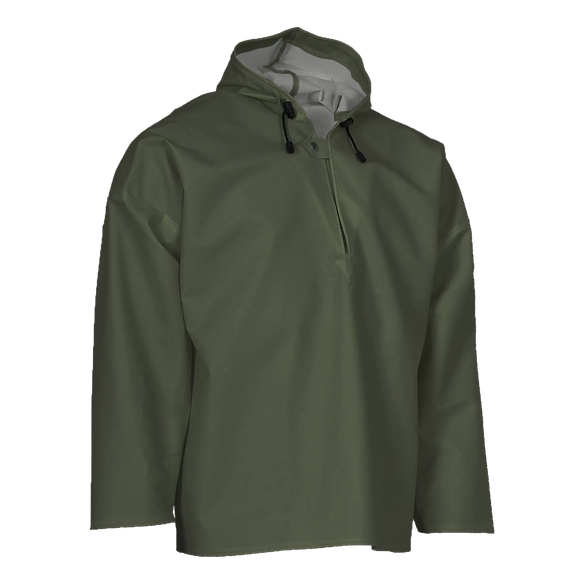 ELKA-Nässeschutz, Regenschutz, Regen-Nässe-Wetter-Schutz-Jacke, Schlupf-Jacke, PVC Light, oliv