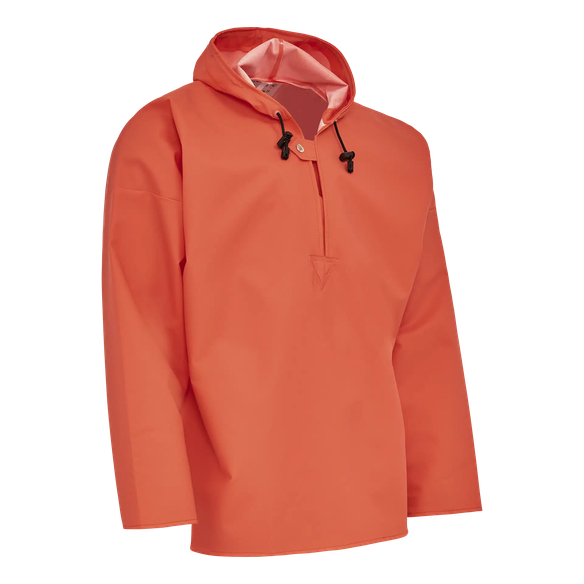 ELKA-Nässeschutz, Regenschutz, Regen-Nässe-Wetter-Schutz-acke, Schlupf-Jacke, PVC Light, orange