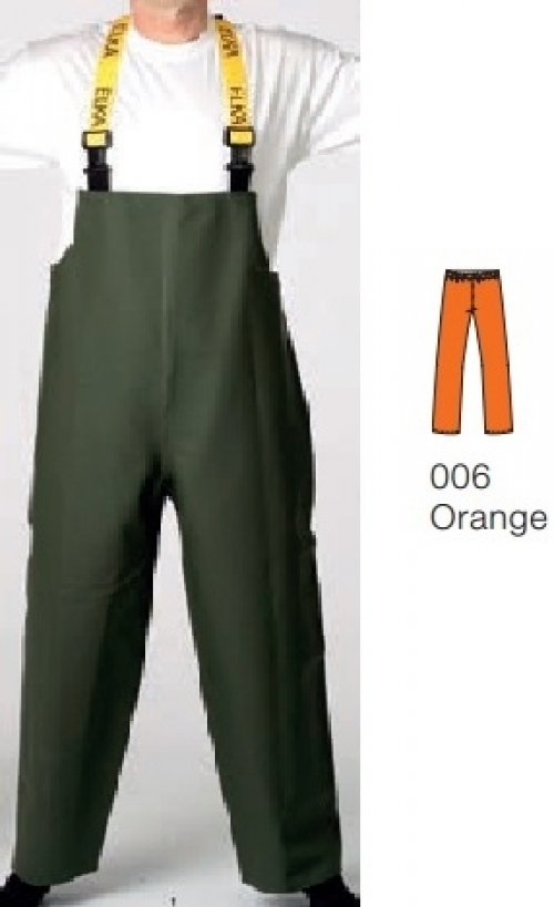ELKA-Nässeschutz, Regenschutz, Regen-Nässe-Wetter-Schutz, Latzhose, mit Knietaschen, CLEANING, 220g/m², orange