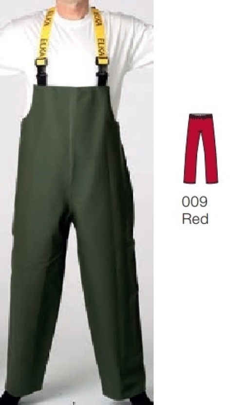 ELKA-Nässeschutz, Regenschutz, Regen-Nässe-Wetter-Schutz, Latzhose, mit Knietaschen, CLEANING, 220g/m², rot