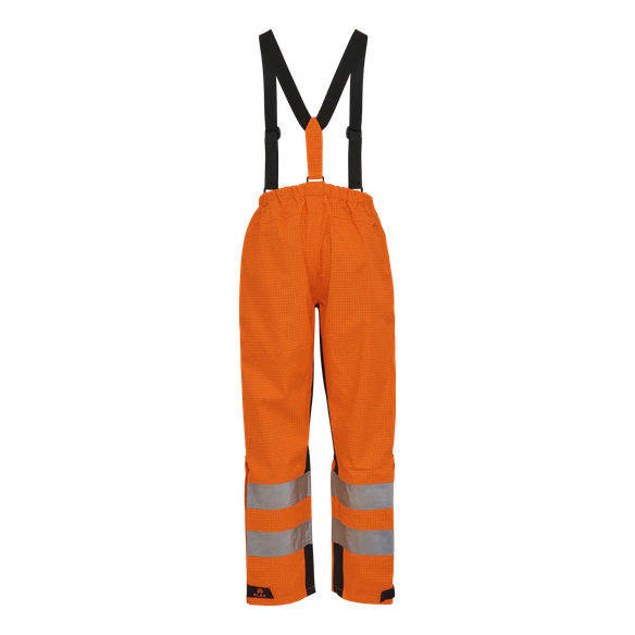ELKA-Nässeschutz, Regenschutz, Regen-Nässe-Wetter-Schutz-Multinorm Bundhose, ANTIFLAME-ANTISTATIC, warnorange