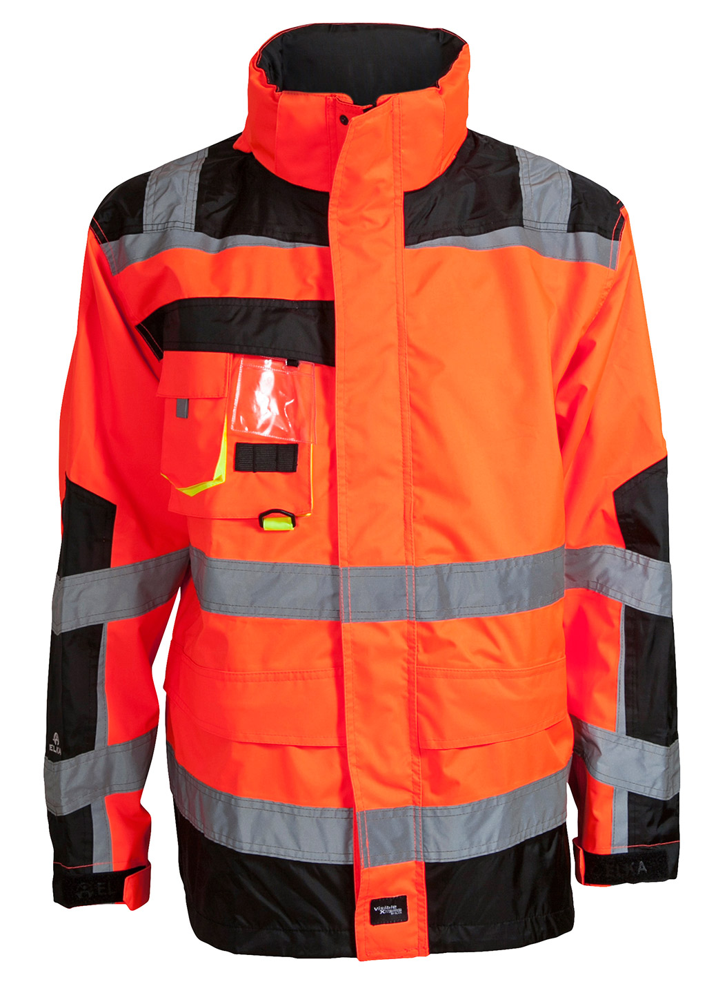 ELKA-Regenschutz, -Regen-Nässe-Wetter-Schutz-Jacke, VISIBLE XTREME, warnorange/schwarz