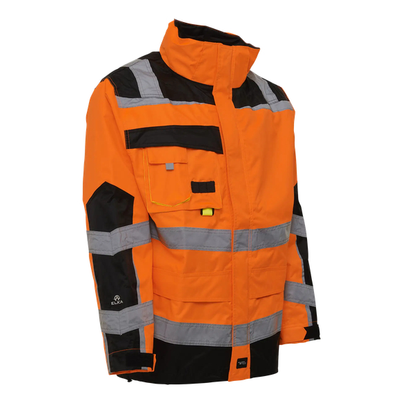 ELKA-Nässeschutz, Regenschutz, Regen-Nässe-Wetter-Schutz-Jacke, VISIBLE XTREME, warnorange/schwarz