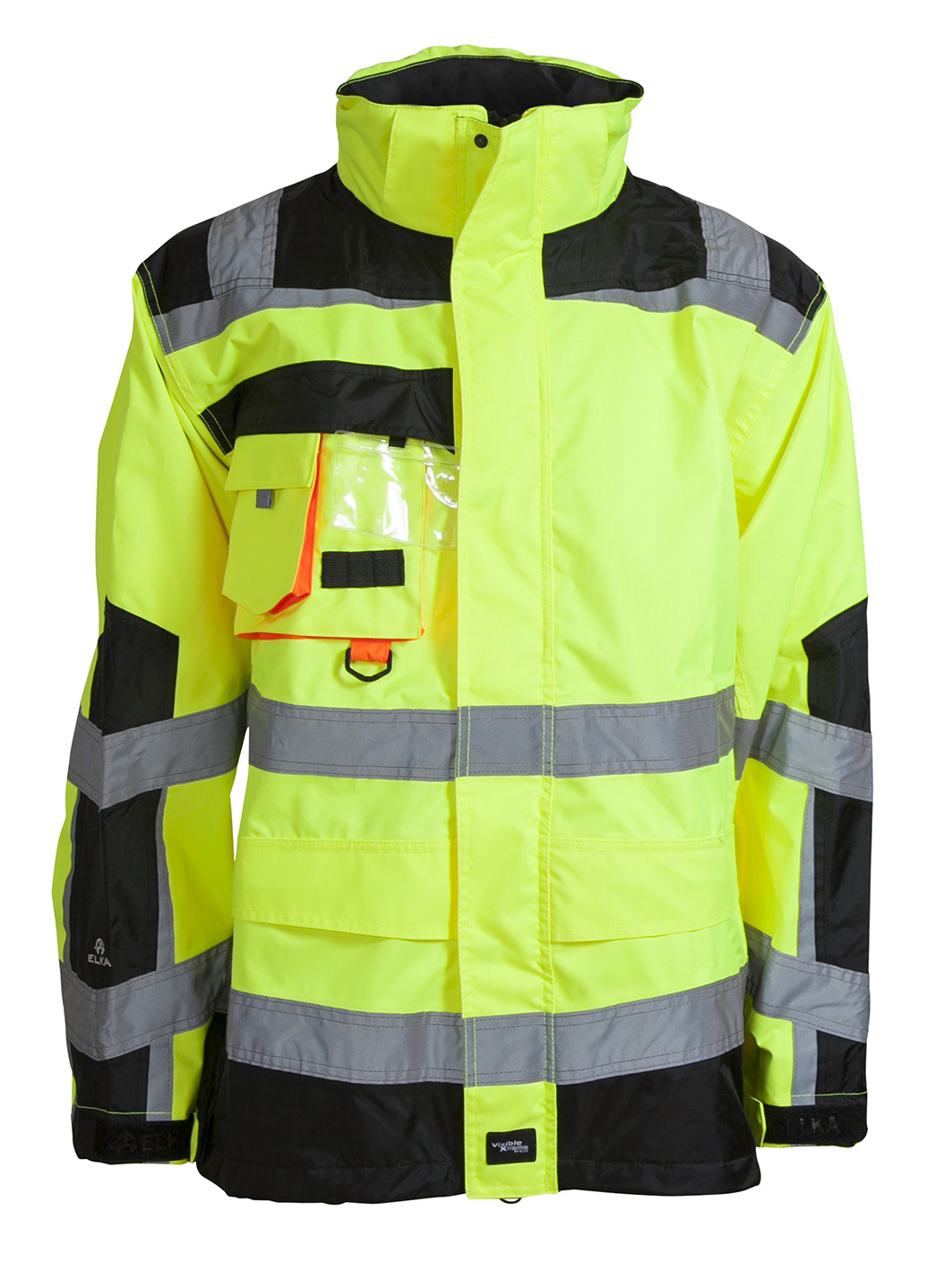 ELKA-Regenschutz, -Regen-Nässe-Wetter-Schutz-Jacke, VISIBLE XTREME, warngelb/schwarz