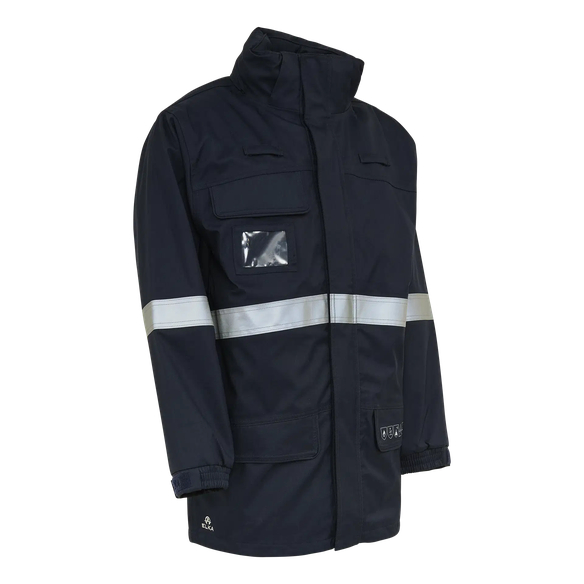 ELKA-Kälteschutz, -Winter-Arbeits-Berufs-Parka, Multinorm, mit Störlichtbogen, ANTIFLAME-ANTISTATIC, navy